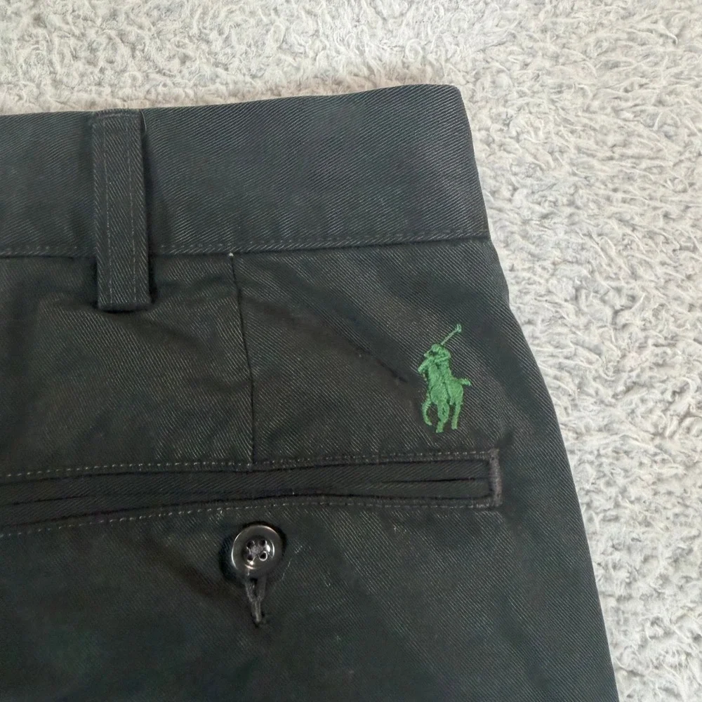 Vintage Polo Ralph Lauren Mens Preston Pant Black Cotton Chino Straight 34x30